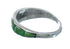 Native American Malachite Inlay Zuni Ring Size 7-1/2 AX129592