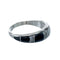 Native American Mother of Pearl And Jet Inlay Zuni Ring Size 7-3/4 AX129595