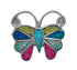 Native American Zuni Multicolor Opal Inlay Butterfly Ring Size 10-1/2 AX129653