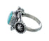 Native American Turquoise Sterling Silver Concho Ring Size 5-3/4 AX129701