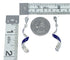 Sterling Silver and Man Made Lapis Spiral Post Dangle Earrings JX129928