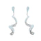 Sterling Silver and Opal Spiral Post Dangle Earrings JX129927