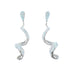 Sterling Silver and Opal Spiral Post Dangle Earrings JX129927