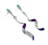 Sterling Silver and Multicolor Spiral Post Dangle Earrings JX129932