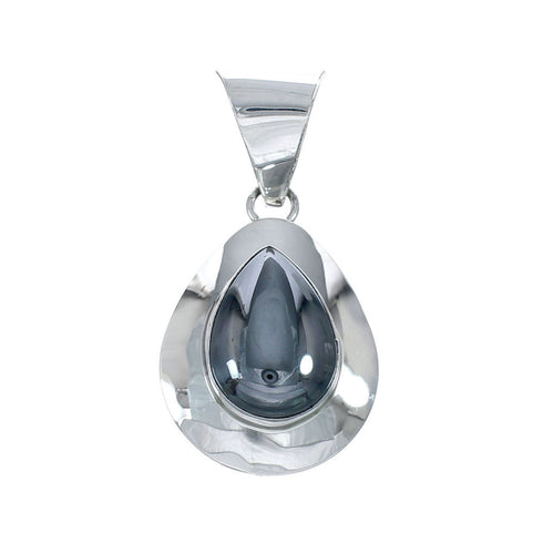 Navajo Hematite Tear Drop Pendant JX129879