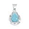Navajo Turquoise Tear Drop Pendant JX129874