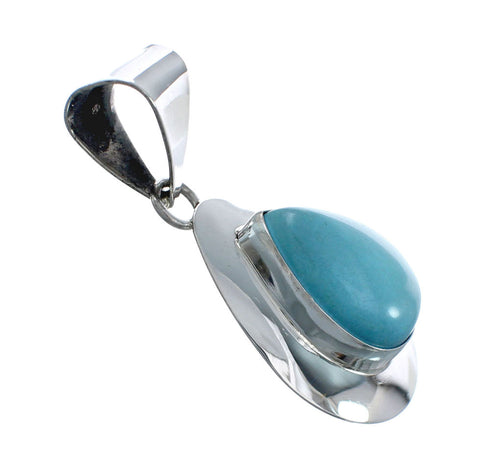 Navajo Turquoise Tear Drop Pendant JX129874