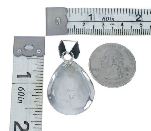 Navajo Turquoise Tear Drop Pendant JX129874