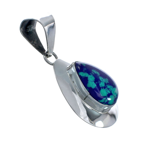 Navajo Azurite Tear Drop Pendant JX129877