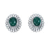 Genuine Sterling Silver Malachite Concho Post Earrings JX129769