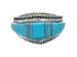 Native American Zuni Sterling Silver Turquoise Ring Size 7-3/4 JX130557