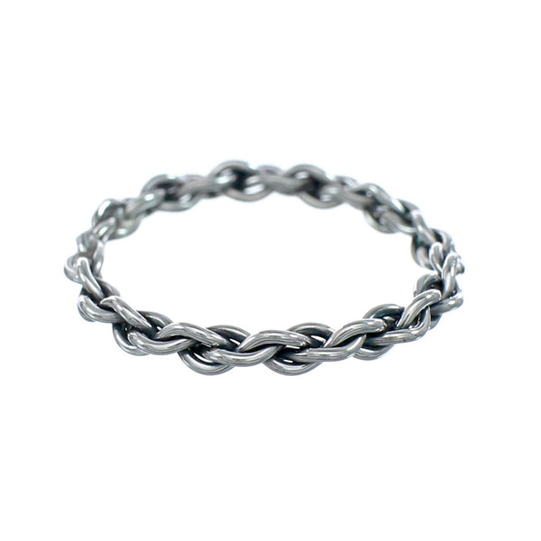 Navajo Authentic Sterling Silver Band Ring Size 8-1/4 AX130065