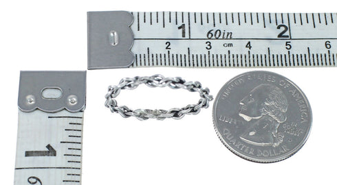 Navajo Authentic Sterling Silver Band Ring Size 6-1/2 AX130061