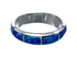 Genuine Sterling Silver Zuni Blue Opal Ring Size 7-3/4 AX130092