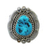 Native American Turquoise Sterling Silver Ring Size 10 AX130105
