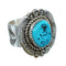 Native American Turquoise Sterling Silver Ring Size 11-1/2 AX130106