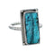 Native American Turquoise Sterling Silver Ring Size 8 AX130111