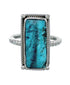 Native American Turquoise Sterling Silver Ring Size 8 AX130111