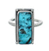 Native American Turquoise Sterling Silver Ring Size 8-1/4 AX130112