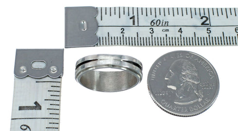 Navajo Coral Sterling Silver Ring Size 7-1/4 AX130119