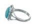 Turquoise Native American Silver Ring Size 8-1/4 AX130145