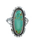 Native American Sterling Silver Turquoise Ring Size 8-1/2 AX130149