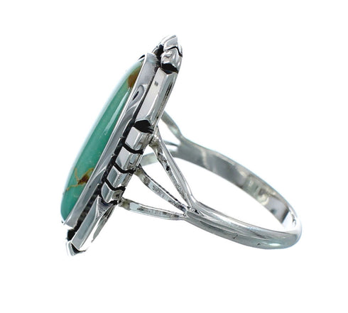 Native American Sterling Silver Turquoise Ring Size 8-1/2 AX130149
