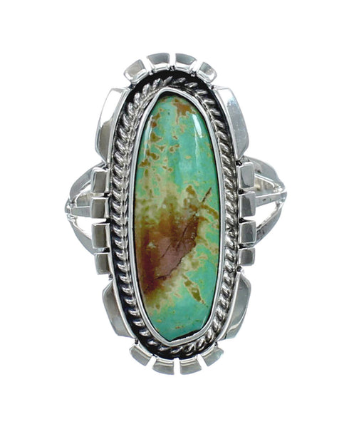 Native American Sterling Silver Turquoise Ring Size 5-1/2 AX130150