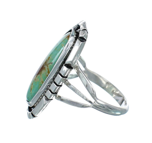 Native American Sterling Silver Turquoise Ring Size 5-1/2 AX130150