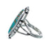 Native American Sterling Silver Turquoise Ring Size 5-1/2 AX130155