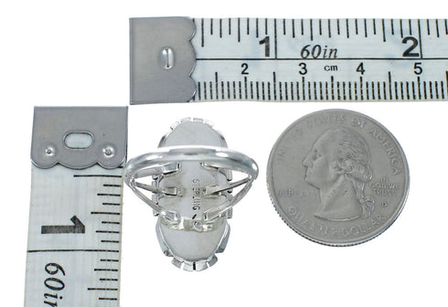 Native American Sterling Silver Turquoise Ring Size 5-1/2 AX130155