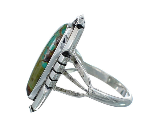 Native American Sterling Silver Turquoise Ring Size 6-3/4 AX130158