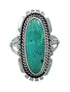 Native American Sterling Silver Turquoise Ring Size 6-3/4 AX130161