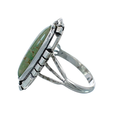 Native American Sterling Silver Turquoise Ring Size 6-3/4 AX130162