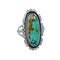 Native American Sterling Silver Turquoise Ring Size 5-3/4 AX130164