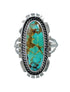 Native American Sterling Silver Turquoise Ring Size 5-3/4 AX130164