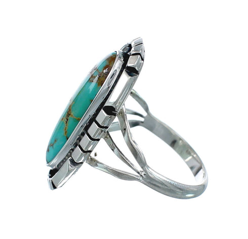 Native American Sterling Silver Turquoise Ring Size 5-3/4 AX130164