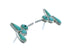 Southwest Sterling Silver Turquoise Jet Inlay Bird Post Earrings JX129963