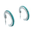 Sterling Silver Southwest Turquoise Post Hoop Earrings JX129952