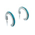 Sterling Silver Southwest Turquoise Post Hoop Earrings JX129953