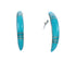 Sterling Silver Southwest Turquoise Post Hoop Earrings JX129950
