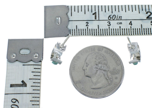 Sterling Silver Southwest Turquoise Post Hoop Earrings JX129957