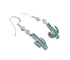 Sterling Silver Southwest Turquoise Cactus Inlay Hook Dangle Earrings JX129973