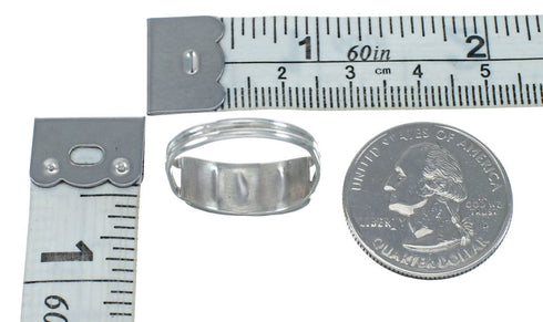 Opal Authentic Sterling Silver Zuni Ring Size 7-1/4 JX130022