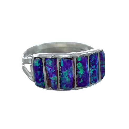 Purple Opal Authentic Sterling Silver Zuni Ring Size 6-3/4 JX130013
