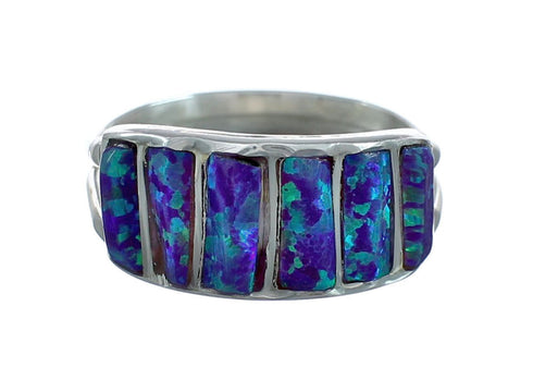 Purple Opal Authentic Sterling Silver Zuni Ring Size 6-3/4 JX130013