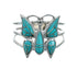 Turquoise And Sterling Silver Southwestern Butterfly Ring Size 9 JX129990