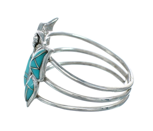 Turquoise And Sterling Silver Southwestern Butterfly Ring Size 10 JX129992