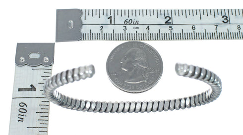 Sterling Silver Navajo Cuff Bracelet AX129713