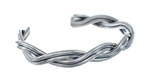 Navajo Genuine Sterling Silver Cuff Bracelet AX129715